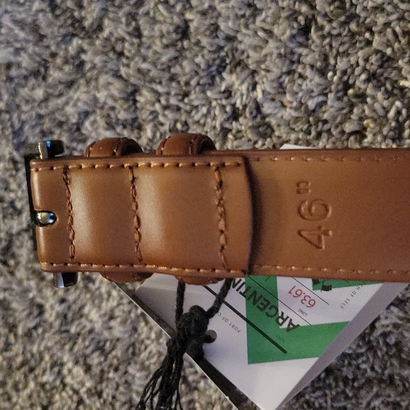 Mio Marino Classy Prong Buckle Leather Belt - Picture 3 of 6